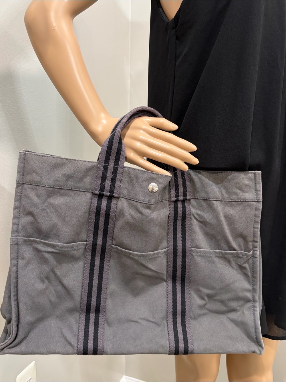 #104 HERMES Grey Tote